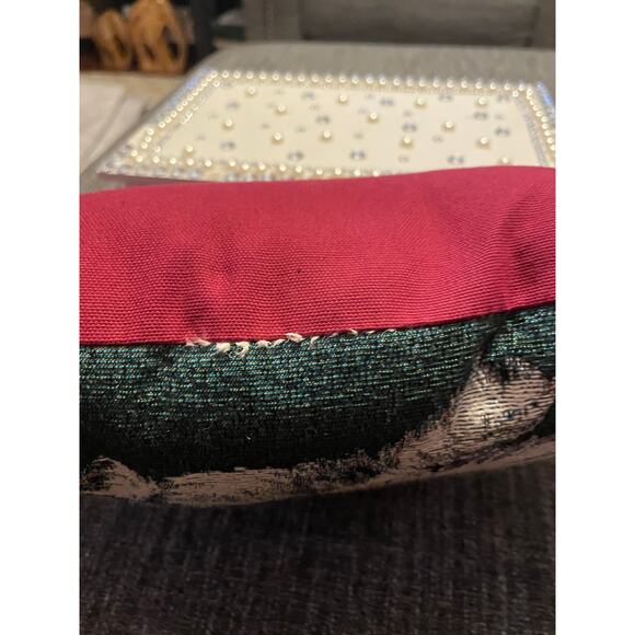 Not A Creature Was Stirring Cat Kitten Tapestry Accent Pillow Christmas Holiday - Picture 5 of 5